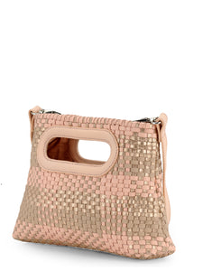 Three Color Woven Handheld Clutch