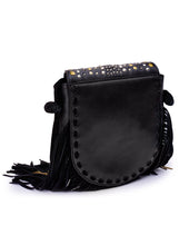 Load image into Gallery viewer, Studded X-Body With Leather &amp; Bead Tassels