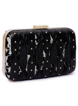 Load image into Gallery viewer, Floral Lace &amp; Leather Combined Box Clutch