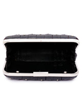 Load image into Gallery viewer, Floral Lace &amp; Leather Combined Box Clutch