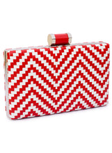 Load image into Gallery viewer, Chevron Weave Box Clutch