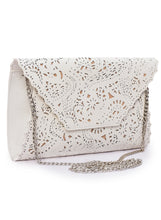 Load image into Gallery viewer, Laser Cut Scalloped Envelope Clutch