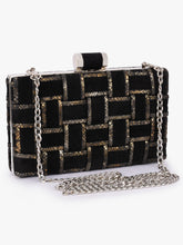 Load image into Gallery viewer, Leather Cross Weave Box Clutch