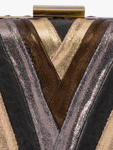 Load image into Gallery viewer, Chevron Clutch In Multi Leathers