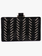 Load image into Gallery viewer, Chain Woven Pony Leather Box Clutch