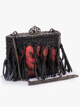 Load image into Gallery viewer, Rose Printed Leather Vintage Frame Bag
