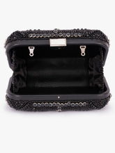Load image into Gallery viewer, Stone Embellished Box Clutch In Genuine leather
