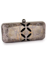 Load image into Gallery viewer, Foiled Snake Printed Box Clutch