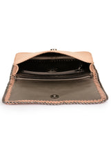 Load image into Gallery viewer, Multi Metallic Leather Basket Weave Clutch