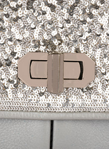 Sequined Cross-body In Genuine Leather