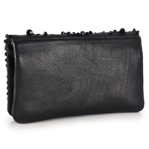 Stone & Bead Encrusted Fold-over Clutch