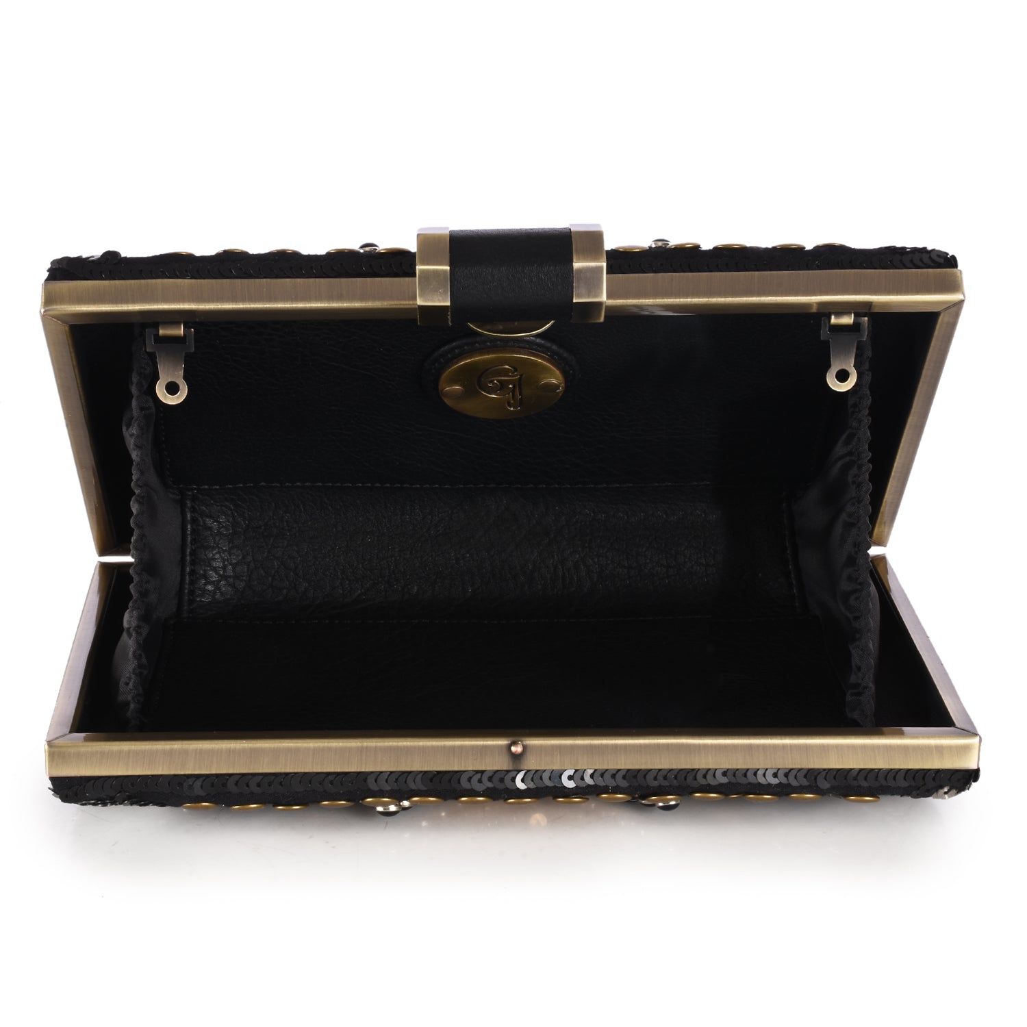 Abstract Patterned Embellished Box Clutch