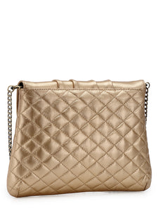 Quilted Clutch In Genuine Leather