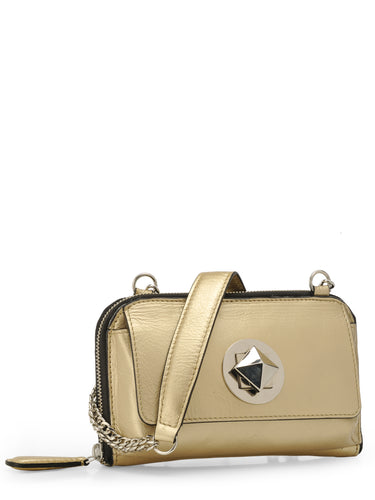 Wallet Zip Clutch In Genuine Leather