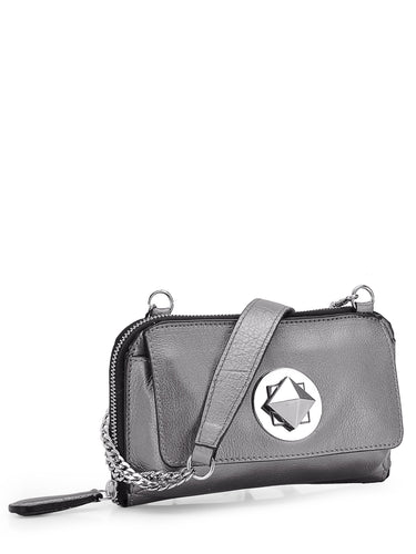 Wallet Zip Clutch In Genuine Leather