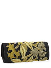 Load image into Gallery viewer, Metallic Thread Embellished Clutch