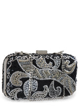 Load image into Gallery viewer, Metallic Thread &amp; Sequins Embellished Clutch
