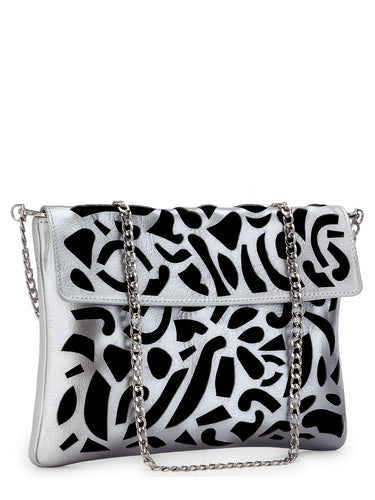 Cutwork Leather Clutch