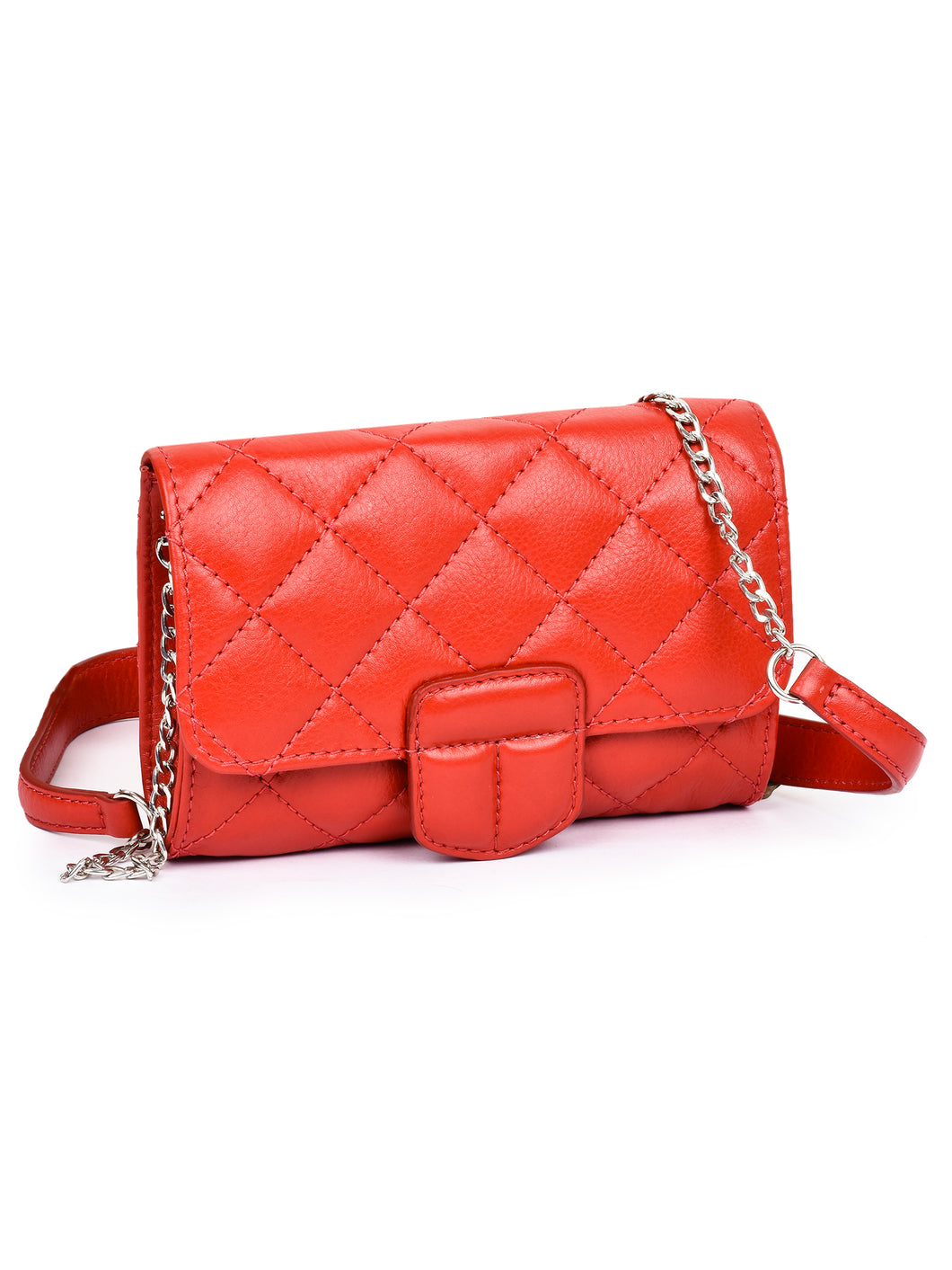 Quilted Leather Clutch