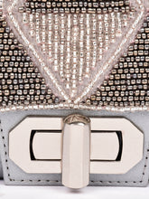 Load image into Gallery viewer, Beaded Flap Clutch With Twist Lock