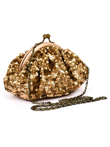 Sequined Frame Purse